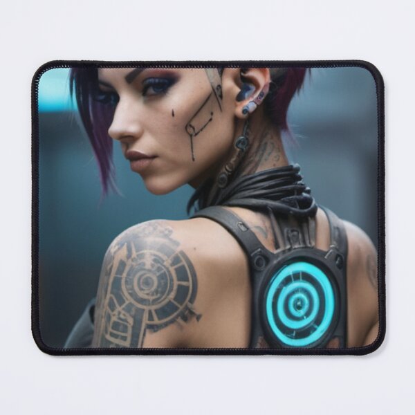 Item preview, Tattoed Cyberpunk Girl designed and sold by Sidney Graf.