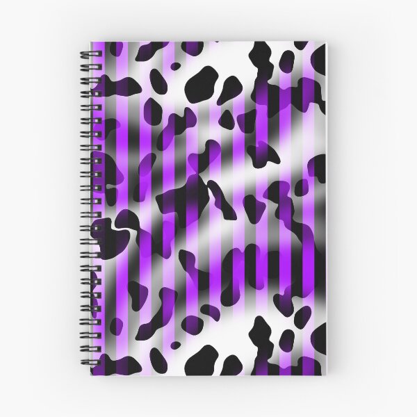 Item preview, Cow Print Fades Between Black And Purple Stripes designed and sold by TheRulerofEarth.