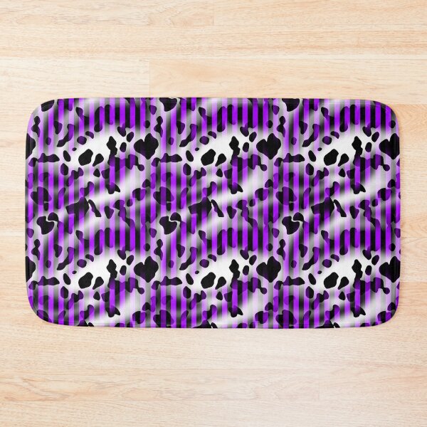 Item preview, Cow Print Fades Between Black And Purple Stripes designed and sold by TheRulerofEarth.