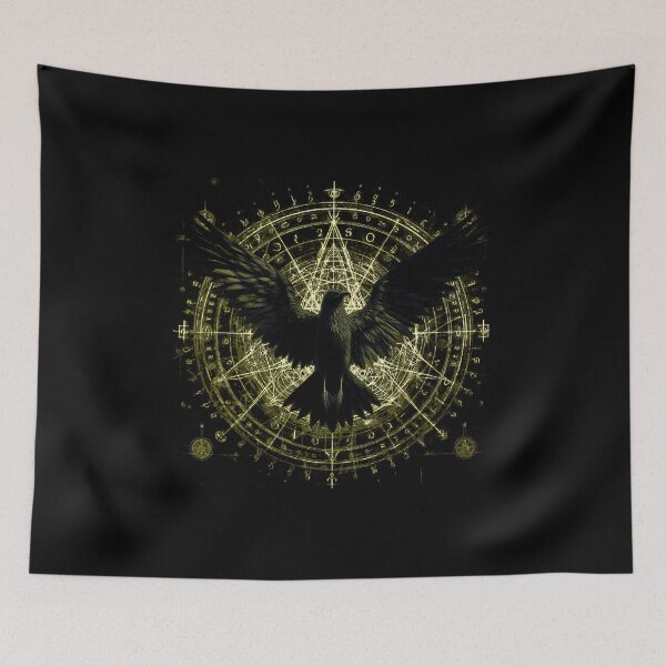Item preview, Lords of Darkness, Raven, Pentagram, Eclipse, Full Moon, Wings, Freedom designed and sold by CrisMor-Art.