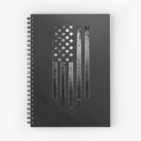 Artikelvorschau, Metallbild mit schwarzer und grauer amerikanischer Flagge entworfen und verkauft von dcrc.