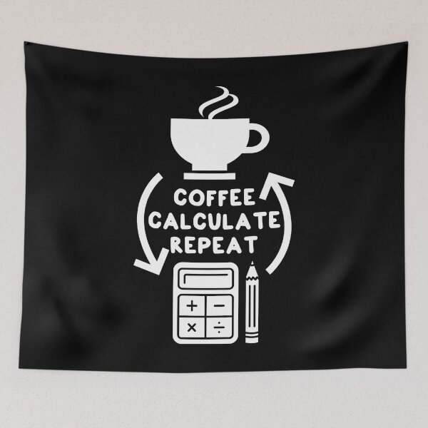Item preview, Accountant's Daily Mantra - Coffee Calculate Repeat - Minimalistic Design designed and sold by Unitepeople.
