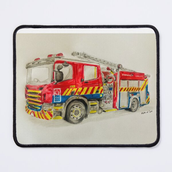 Item preview, New Zealand Fire truck  designed and sold by Truck drawing art.
