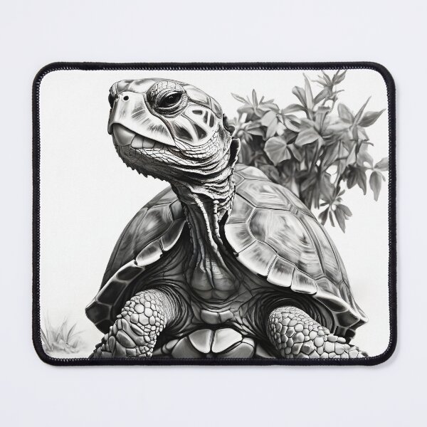 Item preview, Black and White Tortoise Pencil Drawing designed and sold by Pencil-Art.