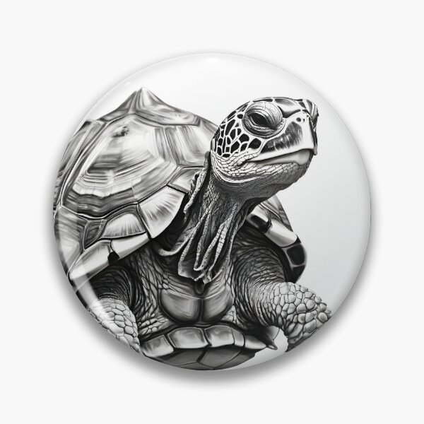 Item preview, Black and White Tortoise Pencil Drawing designed and sold by Pencil-Art.
