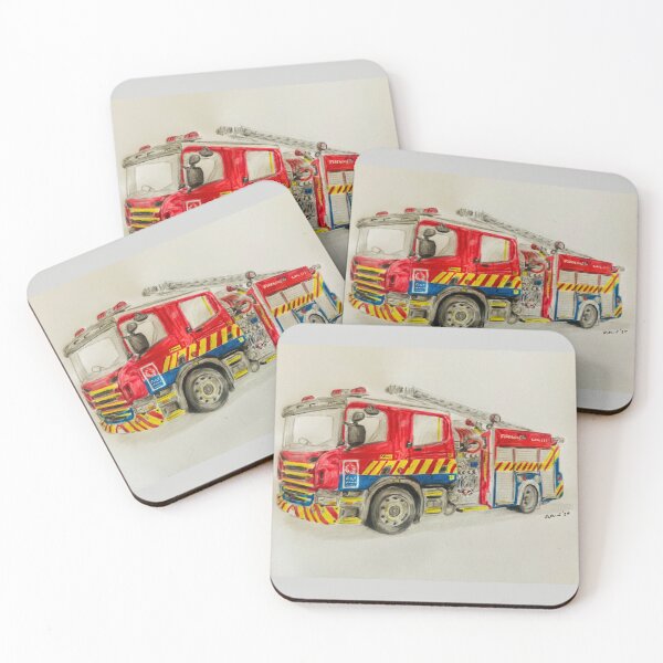 Item preview, New Zealand Fire truck prints designed and sold by Truck drawing art.