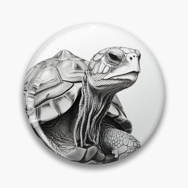 Item preview, Black and White Tortoise Pencil Drawing designed and sold by Pencil-Art.