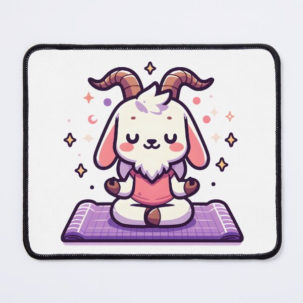 Item preview, Kawaii Goat: A Yoga Mat designed and sold by CanvasCutie.