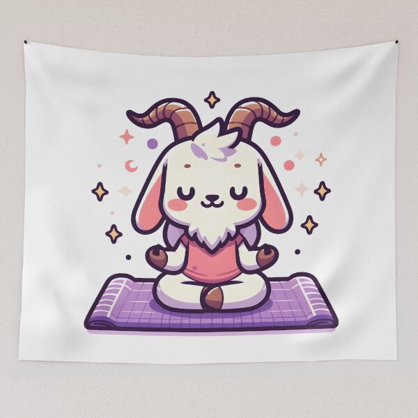 Item preview, Kawaii Goat: A Yoga Mat designed and sold by CanvasCutie.