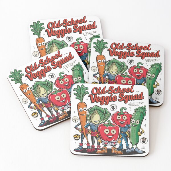 Item preview, Old School Veggie Squad designed and sold by Belarte.shop.