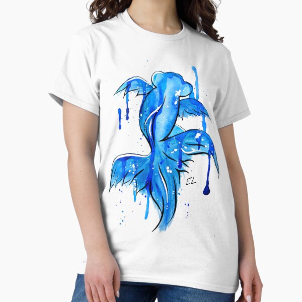Item preview, Deep Blue Watercolor Splatter Goldfish designed and sold by GhostoftheSea.