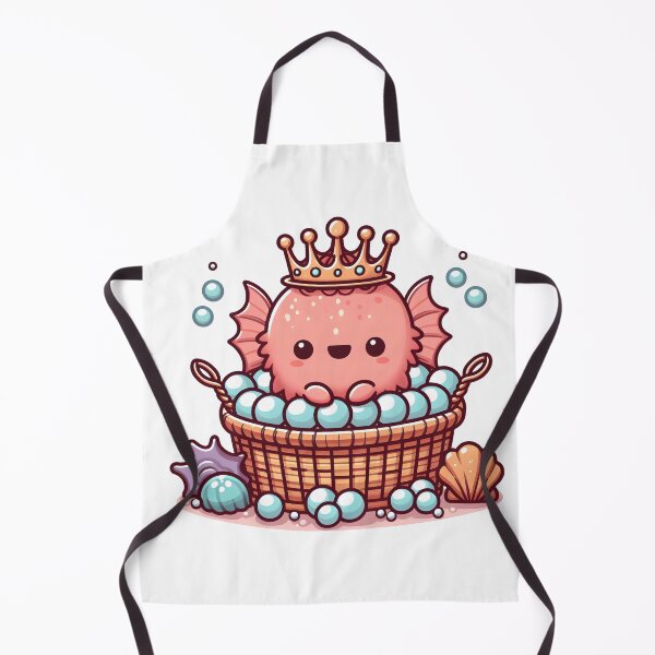 Item preview, Kawaii Underwater Basket Weaver With Seashell Crown designed and sold by CanvasCutie.