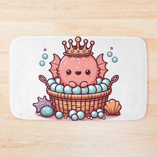 Item preview, Kawaii Underwater Basket Weaver With Seashell Crown designed and sold by CanvasCutie.
