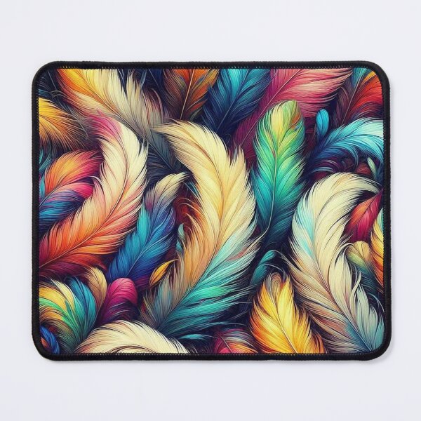 Item preview, Colourful feathers pattern designed and sold by Vkinsify.