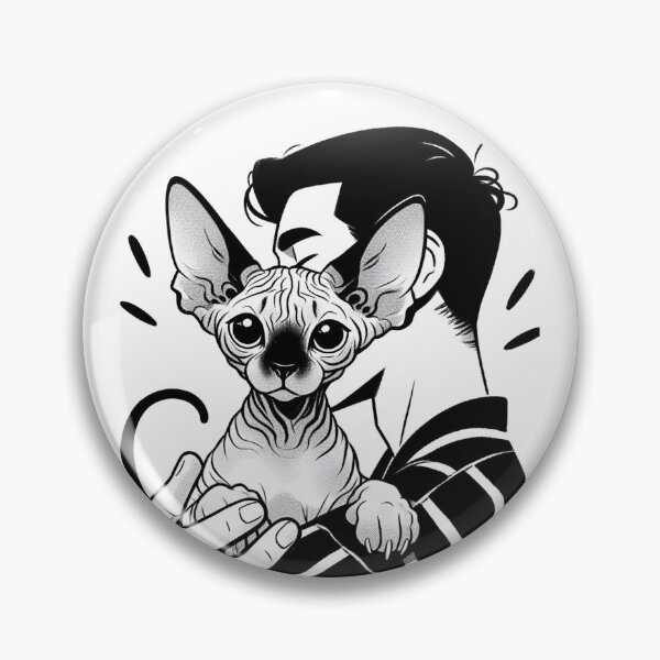 Item preview, Sphinx cat cartoon hanfs owner designed and sold by Svetlana Kalaturskaia.