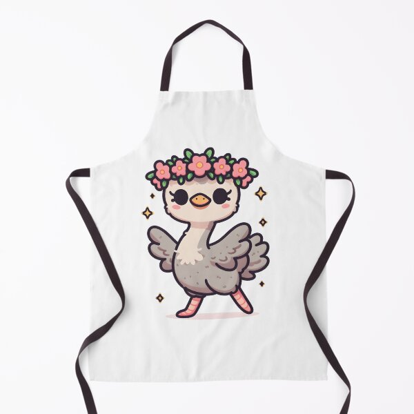 Item preview, Kawaii Ostrich With Flower Crown designed and sold by CanvasCutie.