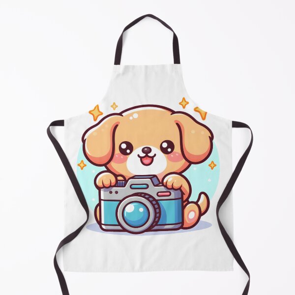 Item preview, Kawaii Puppy Photographer With Camera designed and sold by CanvasCutie.