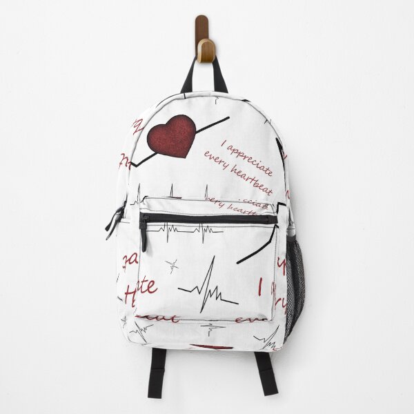 Item preview, Cardiogram heart pattern with "I appreciate every heartbeat" designed and sold by Cherevan.