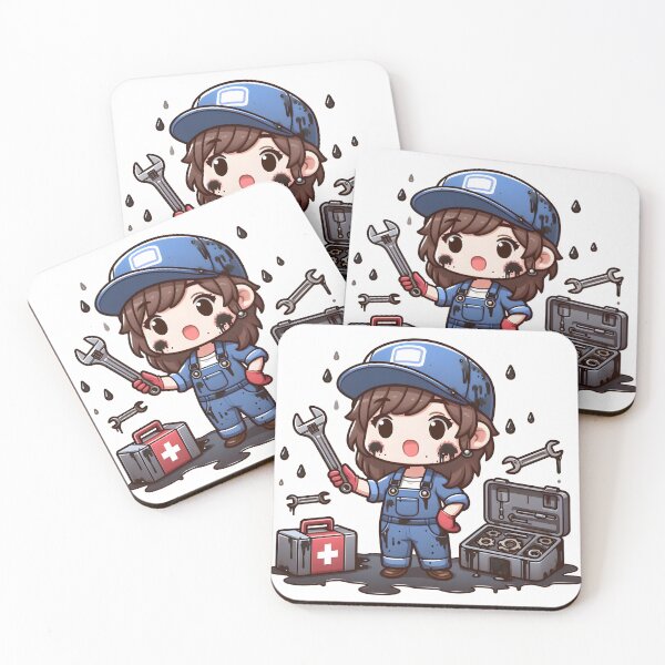 Item preview, Kawaii Mechanic: Covered In Oil Stains designed and sold by CanvasCutie.