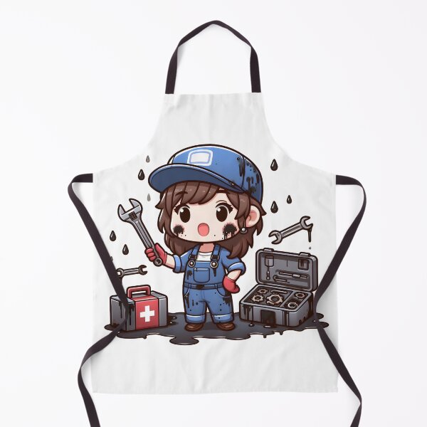 Item preview, Kawaii Mechanic: Covered In Oil Stains designed and sold by CanvasCutie.