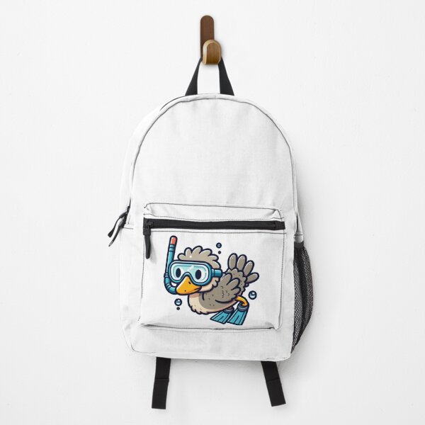 Item preview, Kawaii Ostrich With Snorkel And Flippers designed and sold by CanvasCutie.