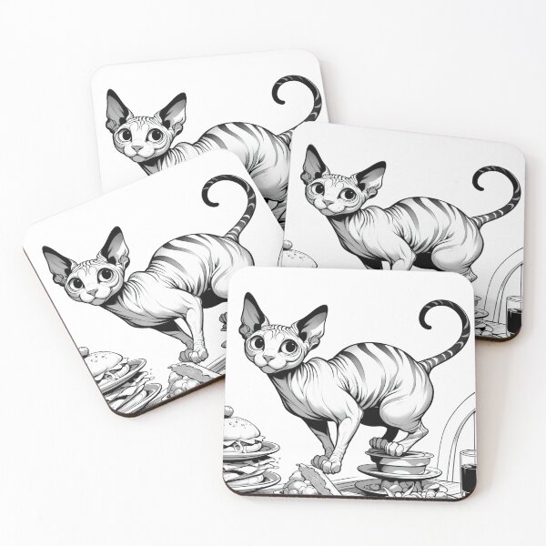 Item preview, The cat is climbing on the table, looking for food designed and sold by Svetlana Kalaturskaia.