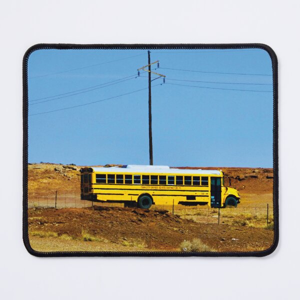 Item preview, yellow American school bus in the desert near Tuba City, Arizona designed and sold by RoyalTarget.
