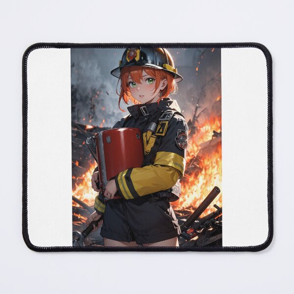 Item preview, Spirited Firefighter: Braving Flames with Orange Hair designed and sold by iloveanimechibi.