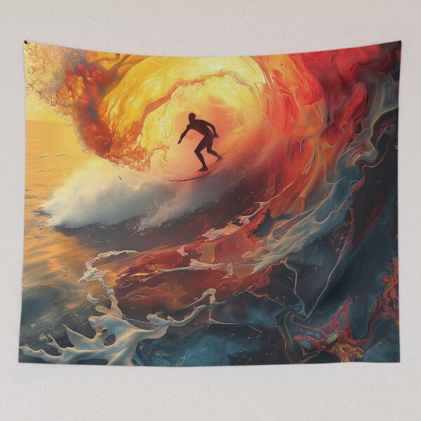 Item preview, Inferno Swell: The Surfer's Fiery Odyssey designed and sold by Tsurfinculture.