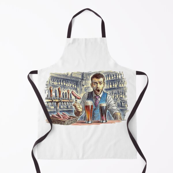 Item preview, Bartender, Barman. Sausage on a Fork. Get Forked designed and sold by Get-Forked.