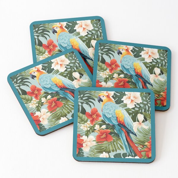 Item preview, Parrot in a Tropical Garden Paradise designed and sold by chocolatefund.