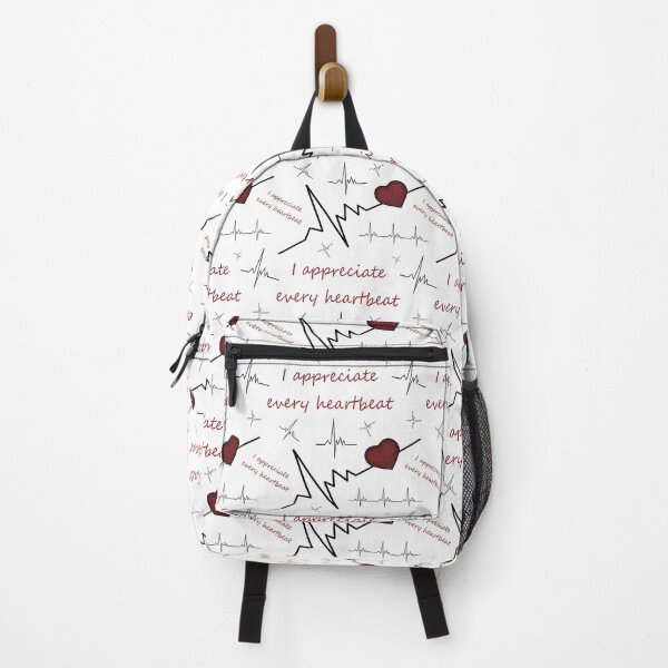 Item preview, Pattern of cardiogram heart with "I appreciate every heartbeat" designed and sold by Cherevan.