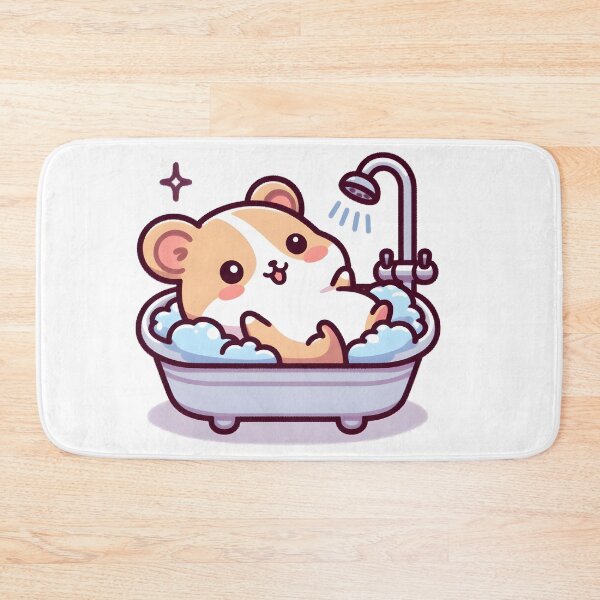 Item preview, Kawaii Hamster With Bathtub designed and sold by CanvasCutie.