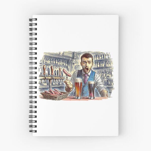 Item preview, Bartender, Barman. Sausage on a Fork. Get Forked designed and sold by Get-Forked.