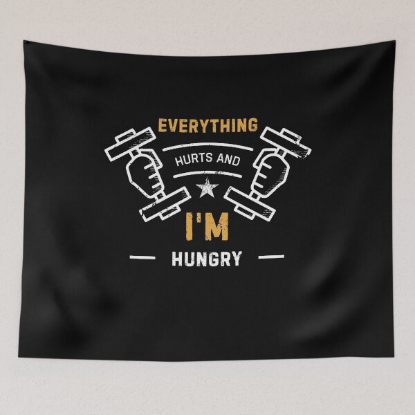 Item preview, funny Everything Hurts And I'm Hungry designed and sold by najma12.
