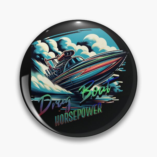 Item preview, Drag Boat Horsepower Racing Watercraft Speed Boat Fast Boat Drag Boat Racing Motor Boat Boating designed and sold by CarantinedChaos.
