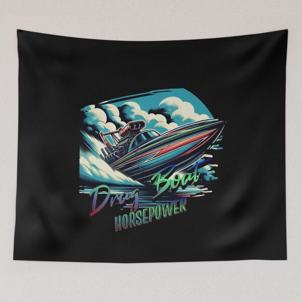 Item preview, Drag Boat Horsepower Racing Watercraft Speed Boat Fast Boat Drag Boat Racing Motor Boat Boating designed and sold by CarantinedChaos.