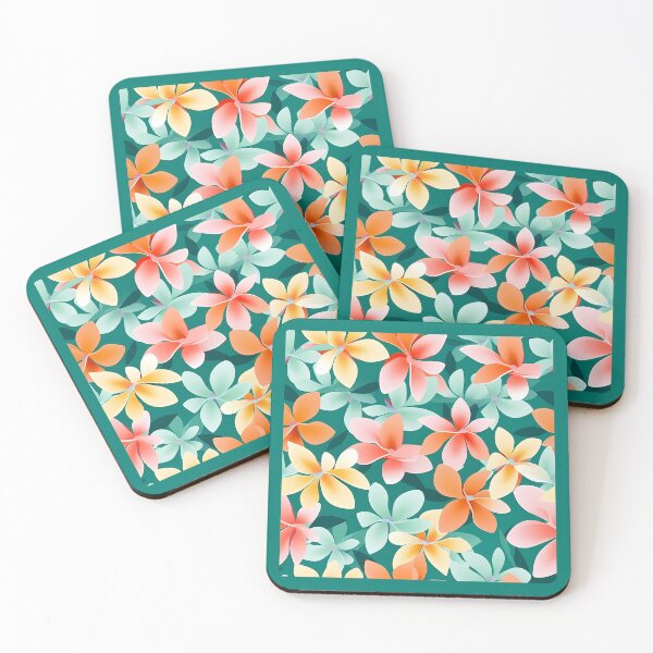Item preview, Teal Flower Garden Springtime Pattern designed and sold by chocolatefund.