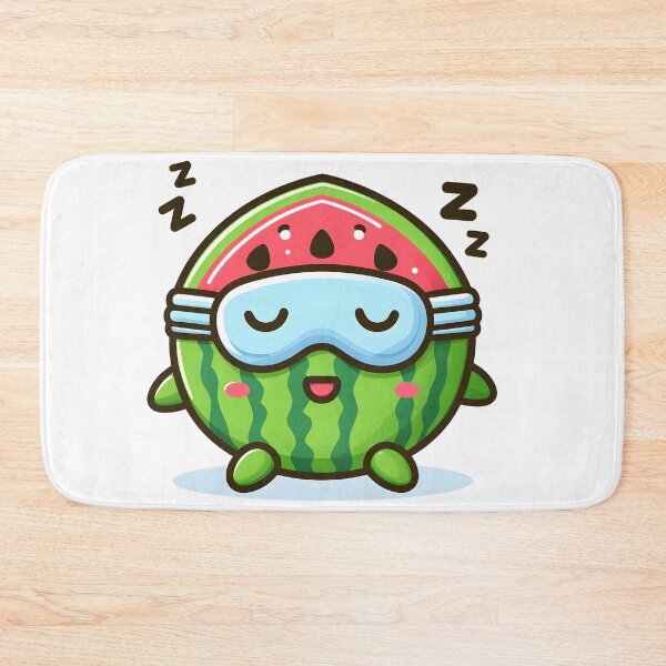Item preview, Kawaii Watermelon With A Sleeping Mask designed and sold by CanvasCutie.