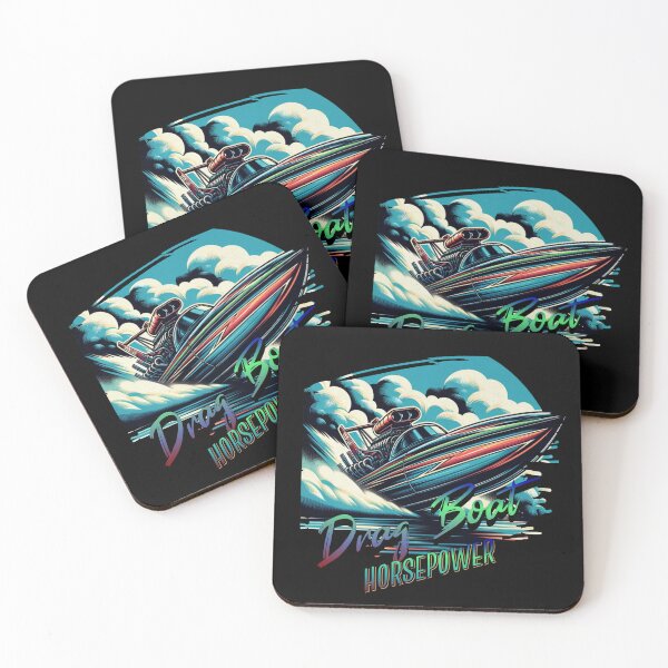Item preview, Drag Boat Horsepower Racing Watercraft Speed Boat Fast Boat Drag Boat Racing Motor Boat Boating designed and sold by CarantinedChaos.