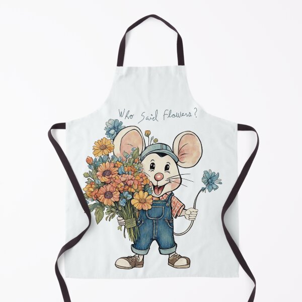 Item preview, Who Said Flowers?. Pretty Mouse With A Bouquet Of Flowers. designed and sold by ArmonyforSouls.