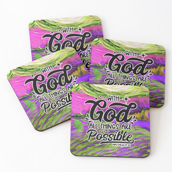 Item preview, Bible Verses About Healing - Matthew 19:26 - Green abstract background designed and sold by ZenReiArt.