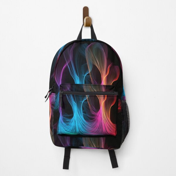 Item preview, fantasy pattern neon flames black green blue yellow orange colorful designed and sold by G-M-Designs.