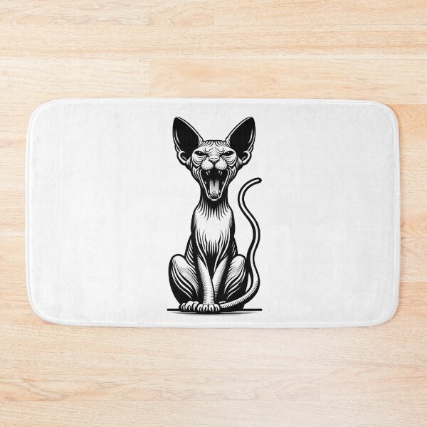 Item preview, The cartoonish sphynx cat is yawning and meowing designed and sold by Svetlana Kalaturskaia.