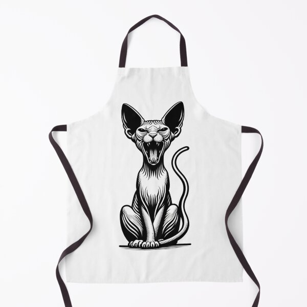 Item preview, The cartoonish sphynx cat is yawning and meowing designed and sold by Svetlana Kalaturskaia.