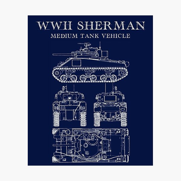 Item preview, Blueprints American Tank World War 2 designed and sold by Blok45.
