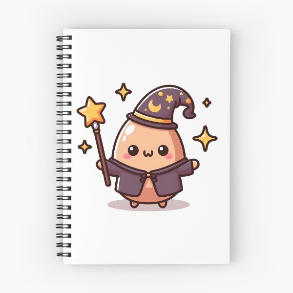Item preview, Kawaii Egg Holding A Magic Wand Wearing A Wizard Robe designed and sold by CanvasCutie.