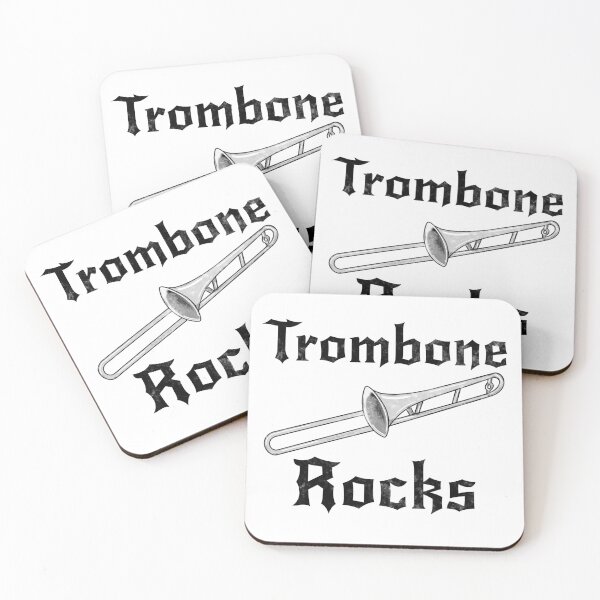 Item preview, Trombone Rocks, Trombonist Goth Heavy Rock Brass Musician designed and sold by doodlerob.