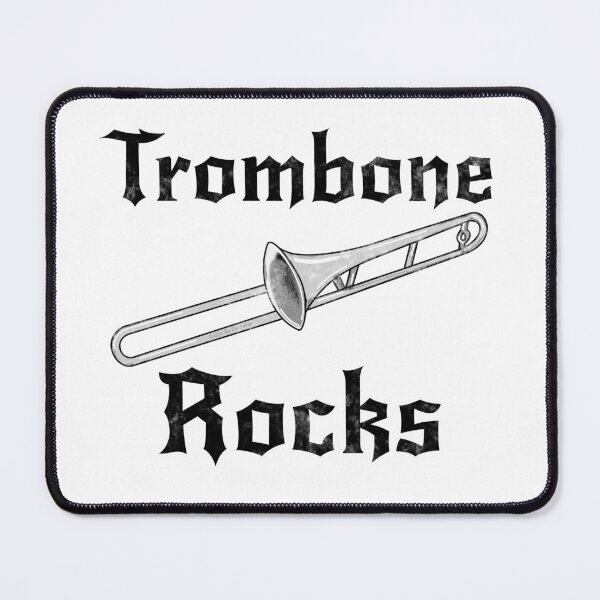 Item preview, Trombone Rocks, Trombonist Goth Heavy Rock Brass Musician designed and sold by doodlerob.
