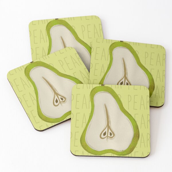 Item preview, Retro Mid Century Fruit Pear Kitchen Art designed and sold by Julie Woolfolk.